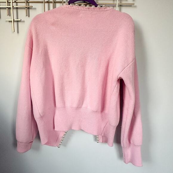 Self-Same Pink Pearl Charlotte Cotton Cardigan Loveshack Fancy - Picture 7 of 16